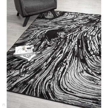 Obsidian Whirlpool OBS35 Charcoal Black/Grey/Steel Grey/Ash Grey/Slate Grey Rug-Desire Rugs-Rug Love - The Most Loved Rug Store